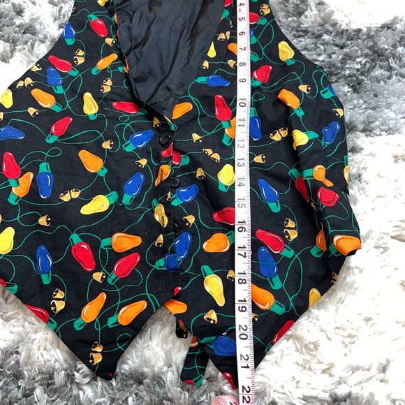 Vintage Retro Unisex Nutcracker Christmas Lights Vest - Picture 4 of 6